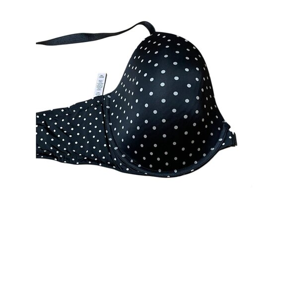Victorias Secret 38DDD Black & White Polka Dot Push-Up Bra With Lace Racerback D - Picture 6 of 8